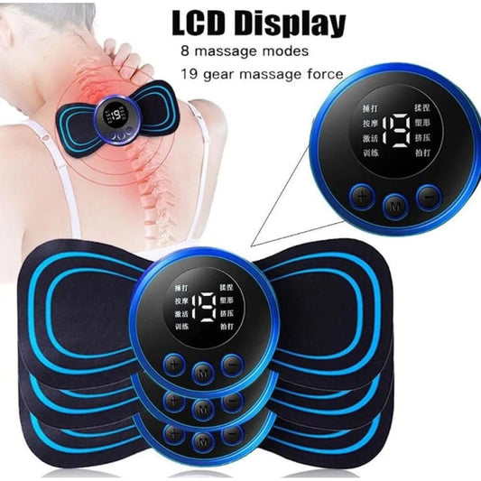 EMS Mini Electric Neck & Back Massager – Pain Relief Therapy